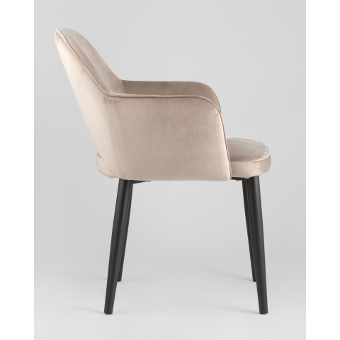 Мягкий стул Венера шампань с подлокотниками