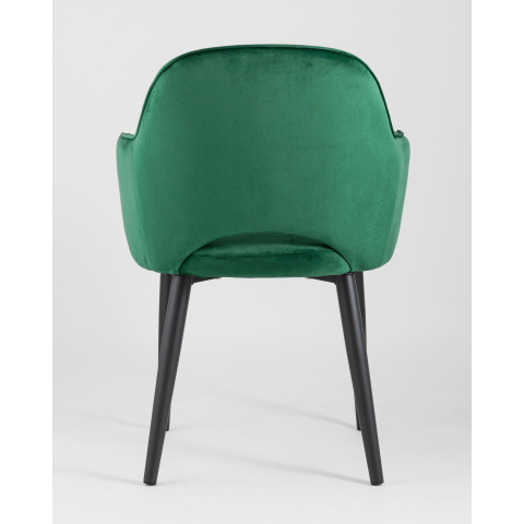 Мягкий стул Венера диамант велюр изумрудный, с подлокотниками