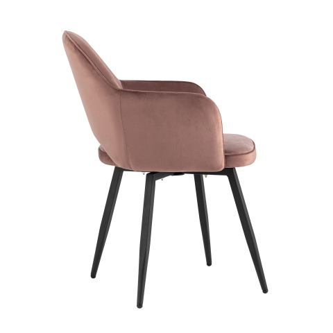 Стул Венера вращающийся велюр пыльно-розовый