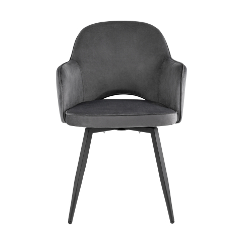 Стул Венера вращающийся велюр серый