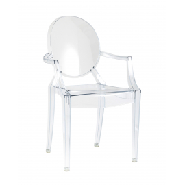 Стул Victoria Ghost с подлокотниками прозрачный