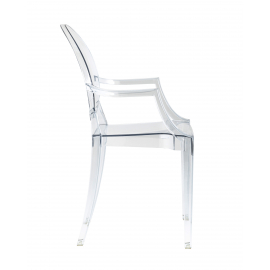 Стул Victoria Ghost с подлокотниками прозрачный