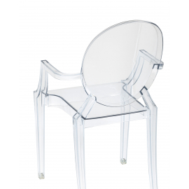 Стул Victoria Ghost с подлокотниками прозрачный