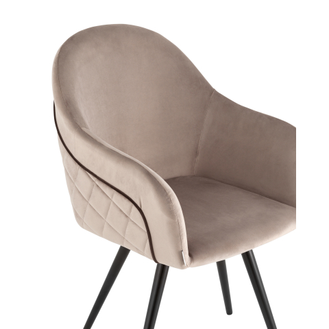 Стул вращающийся Новел велюр серо-коричневый