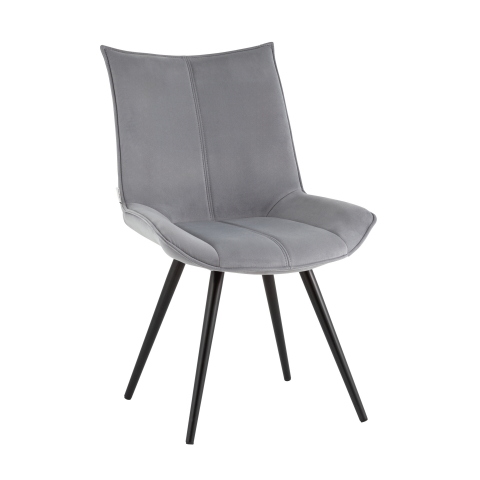 Стул вращающийся Робб велюр серый