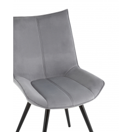 Стул вращающийся Робб велюр серый