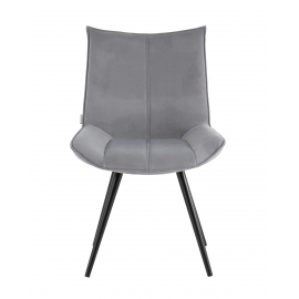 Стул вращающийся Робб велюр серый