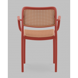 Стул Yona пластиковый с подлокотниками красный