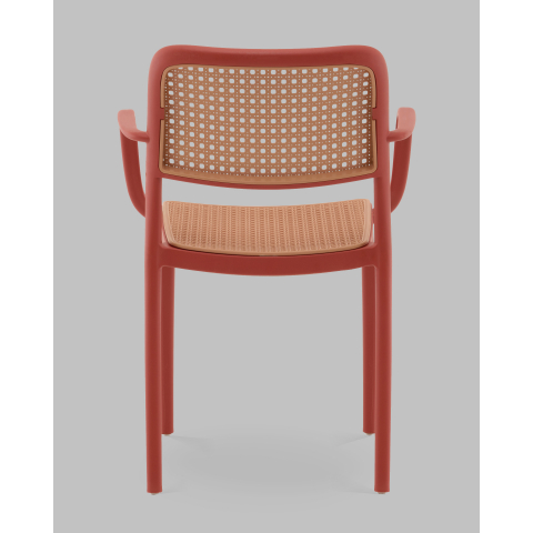Стул Yona пластиковый с подлокотниками красный