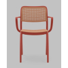 Стул Yona пластиковый с подлокотниками красный