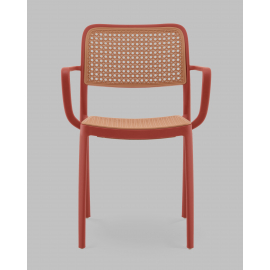 Стул Yona пластиковый с подлокотниками красный