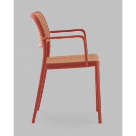 Стул Yona пластиковый с подлокотниками красный