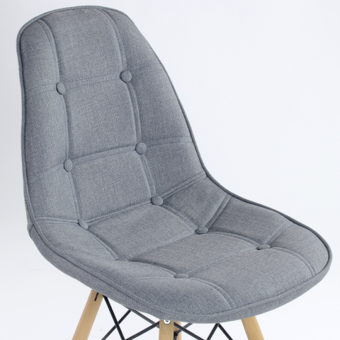 Мягкий стул Eames Soft светло-серая ткань