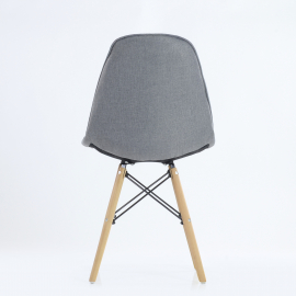 Мягкий стул Eames Soft светло-серая ткань