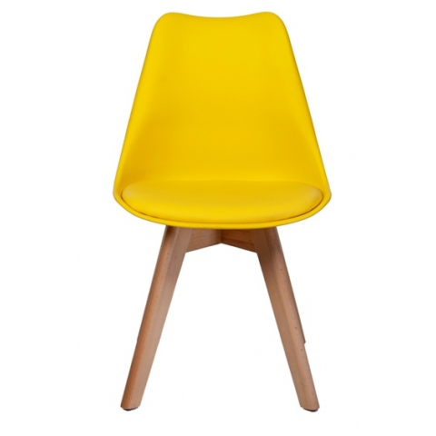 Стул Роберт желтый с мягким сиденьем