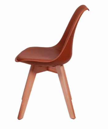 Стул Роберт коричневый с мягким сиденьем