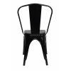 Стул Tolix Style Wood черный сиденье темное дерево