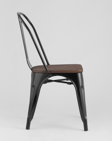 Стул Tolix wood черный глянец