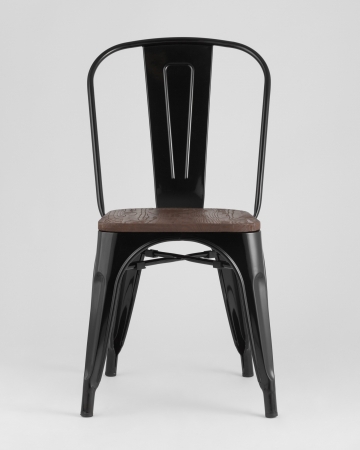 Стул Tolix wood черный глянец