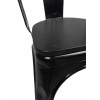 Стул Tolix Style Wood черный сиденье темное дерево