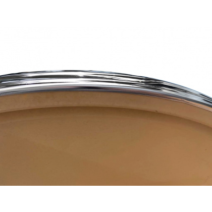 Круглая столешница Werzalit d=800 мм цвет мраморный опиум металлическая кромка хром