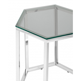 Журнальный стол ГЕКС серебро