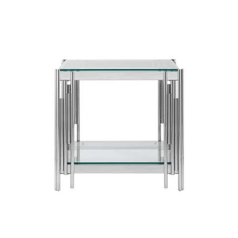 Журнальный столик 55*55 ГЭТСБИ серебро