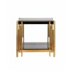 Журнальный столик 55*55 ГЭТСБИ золото стекло smoke