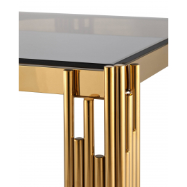 Журнальный столик 55*55 ГЭТСБИ золото стекло smoke
