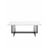 Журнальный столик Нэйтан 122*61 белый мрамор сталь темный хром