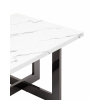 Журнальный столик Нэйтан 122*61 белый мрамор сталь темный хром