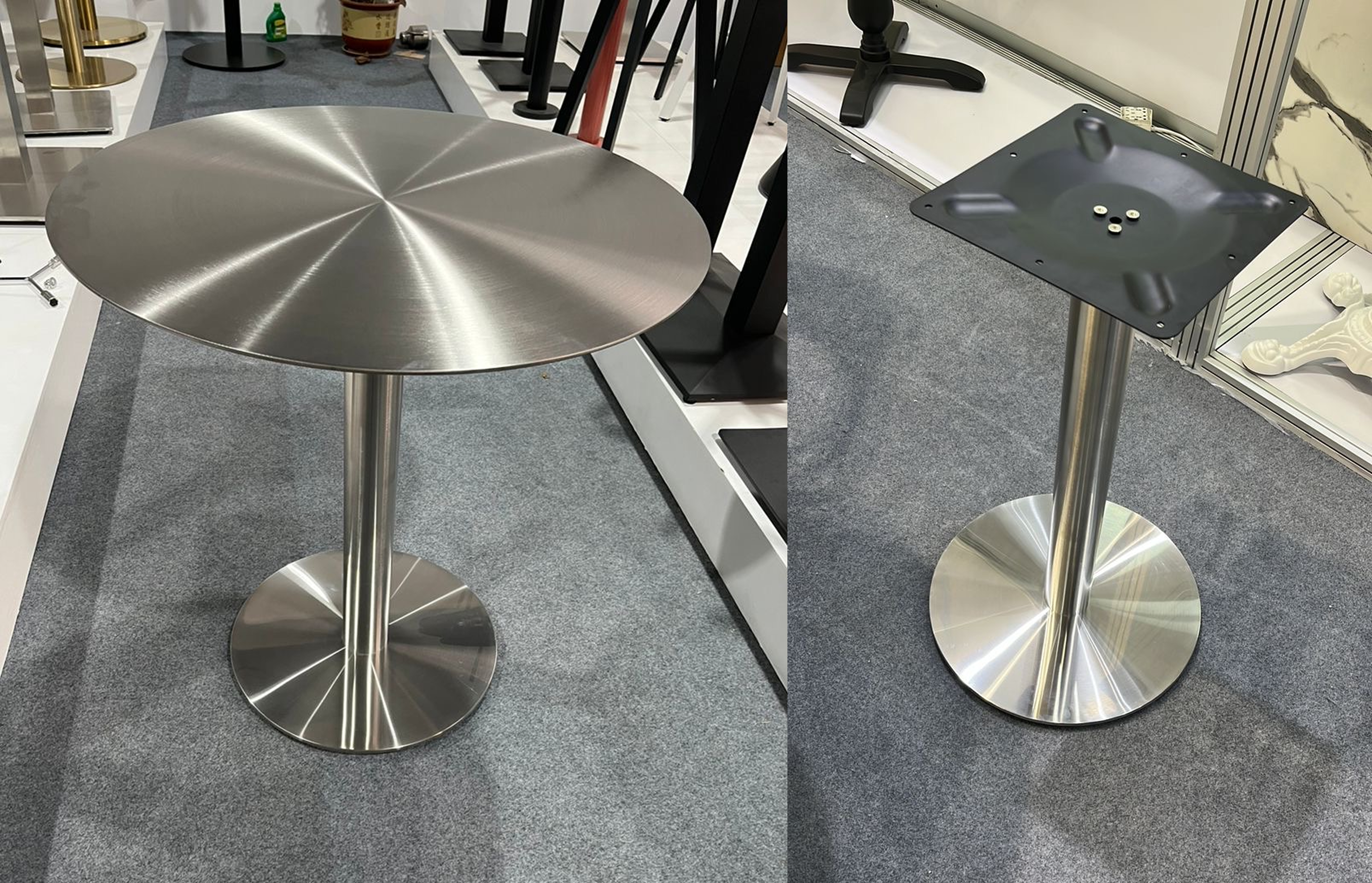 Тампа круглое Подстолье из нержавеющей стали